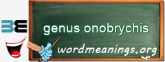 WordMeaning blackboard for genus onobrychis